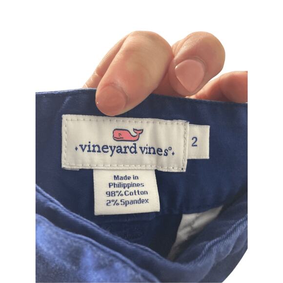Vineyard Vines Chino Sailor Chic Nautical Coastal Navy Shorts Sz 2 - Picture 5 of 5